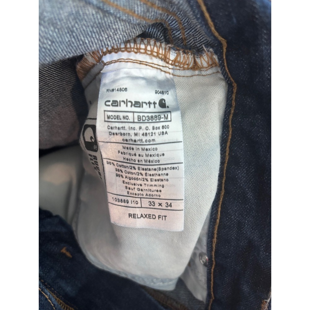 Carhartt 103889 Rugged Flex Utility Jeans Mens 33x34 Relaxed Fit Carpenter $60 - Picture 4 of 12
